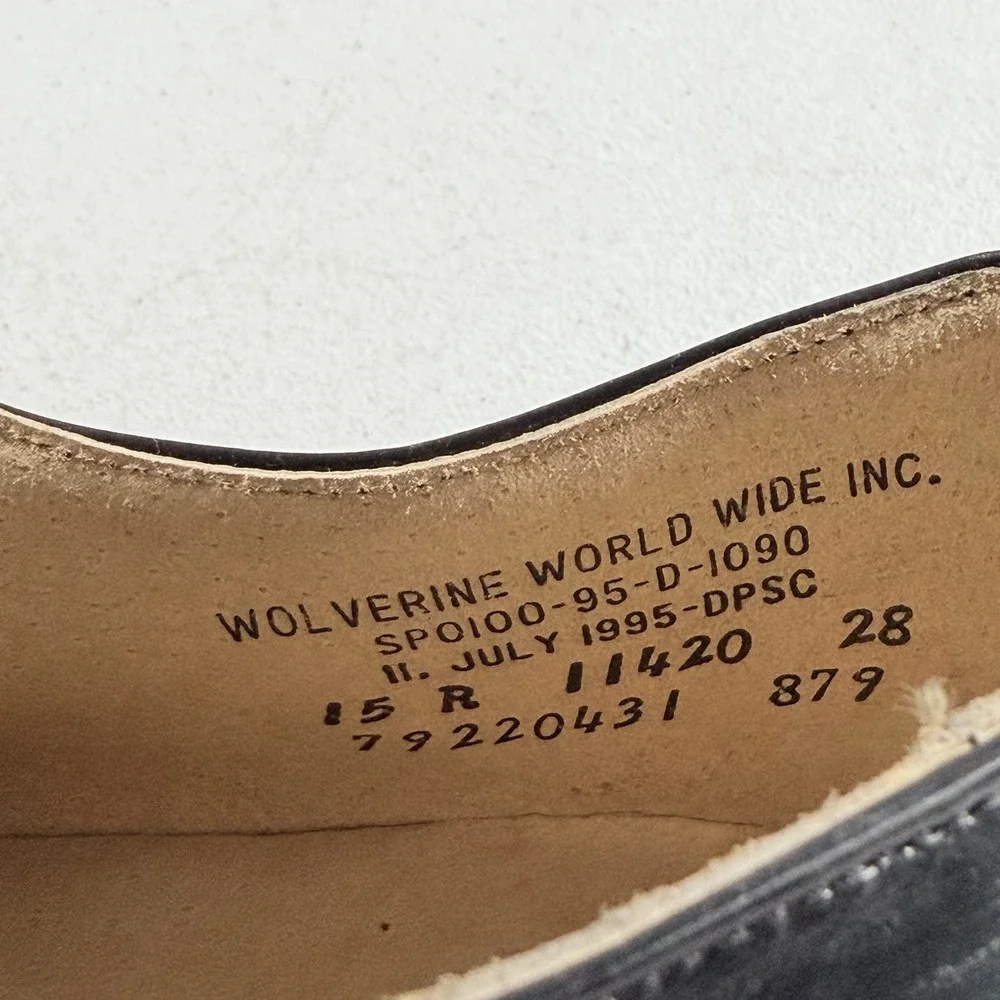Men's‎ Vtg 1995 Wolverine World Wide Dress Shoes Oxfords Military Size 15 R NWOT